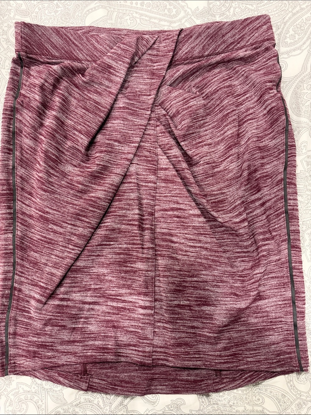 lululemon athletica Marled Berry Twist-Front Pencil Skirt